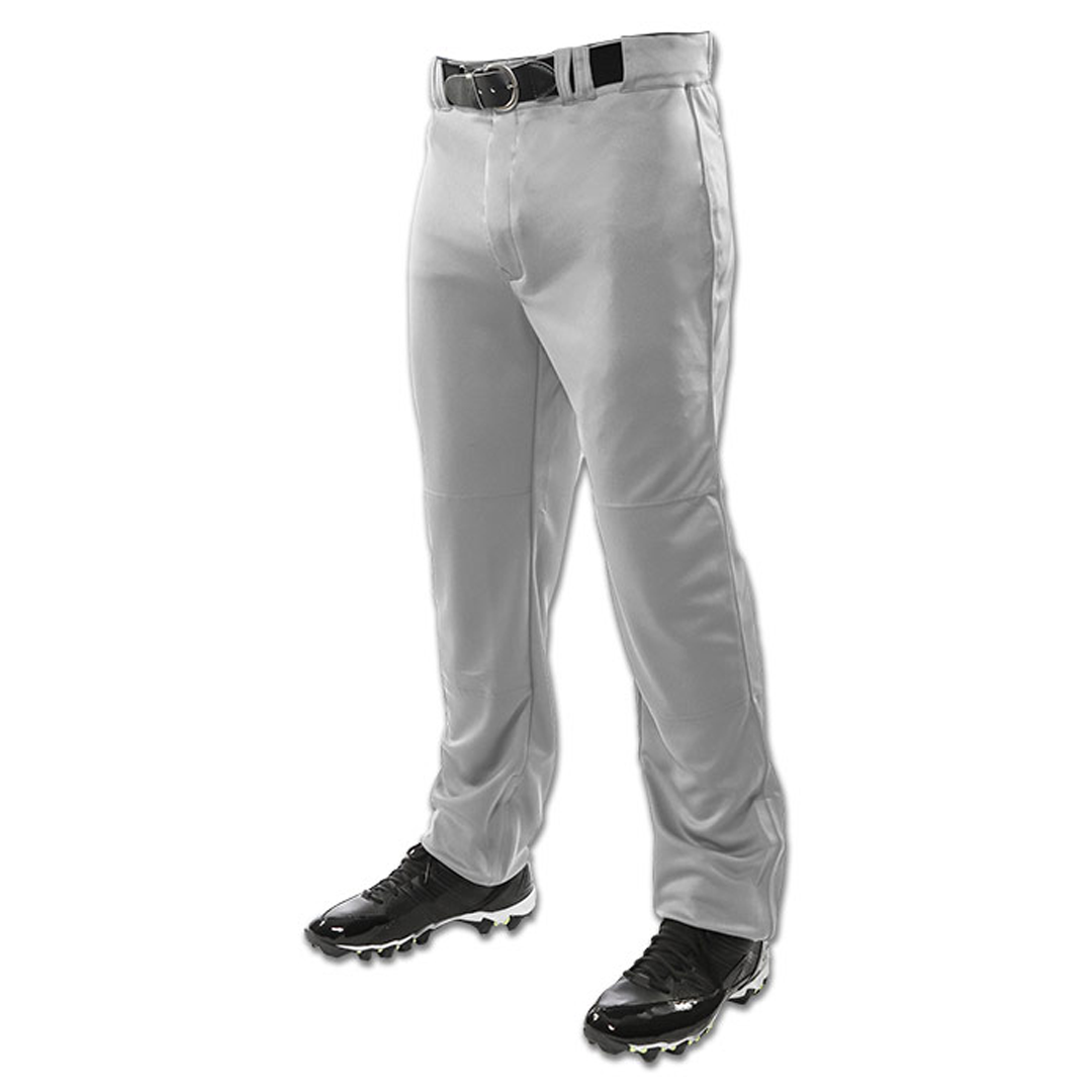 Pantaloni Baseball Uomo Champro Triple Crown - Fondo Aperto, Tessuto Elasticizzato, Vita Con Gel Antiscivolo - Grigio