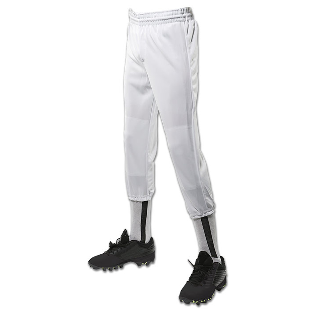 Uniforme Sport Jeunesse Pantalon Baseball Garçon Champro | Tissu Extensible | Double Genou | Taille XS Blanc Pantalon Champro Taille élastique