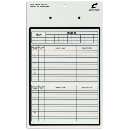 Champro Baseball/Softball Coach's board- Dry Erase with Marker