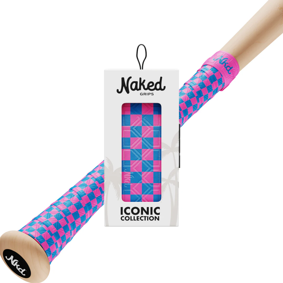 Naked Batting Grips - Neon Checkers  1.0mm