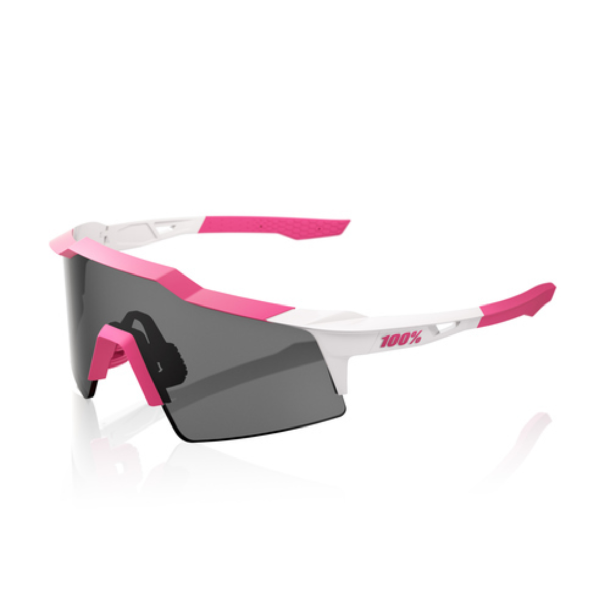 100% Eyewear SPEEDCRAFT XS - Puddy Pink White - Smoke
