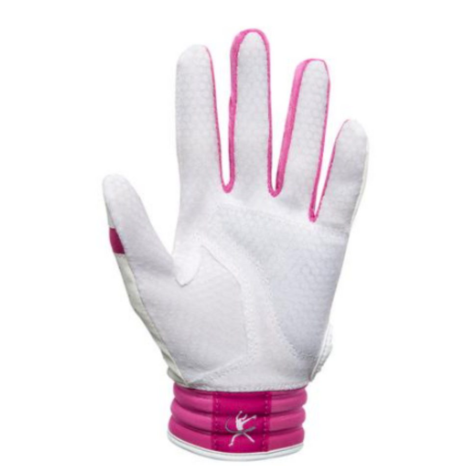 Mizuno Finch Batting Gloves pink and white palm image