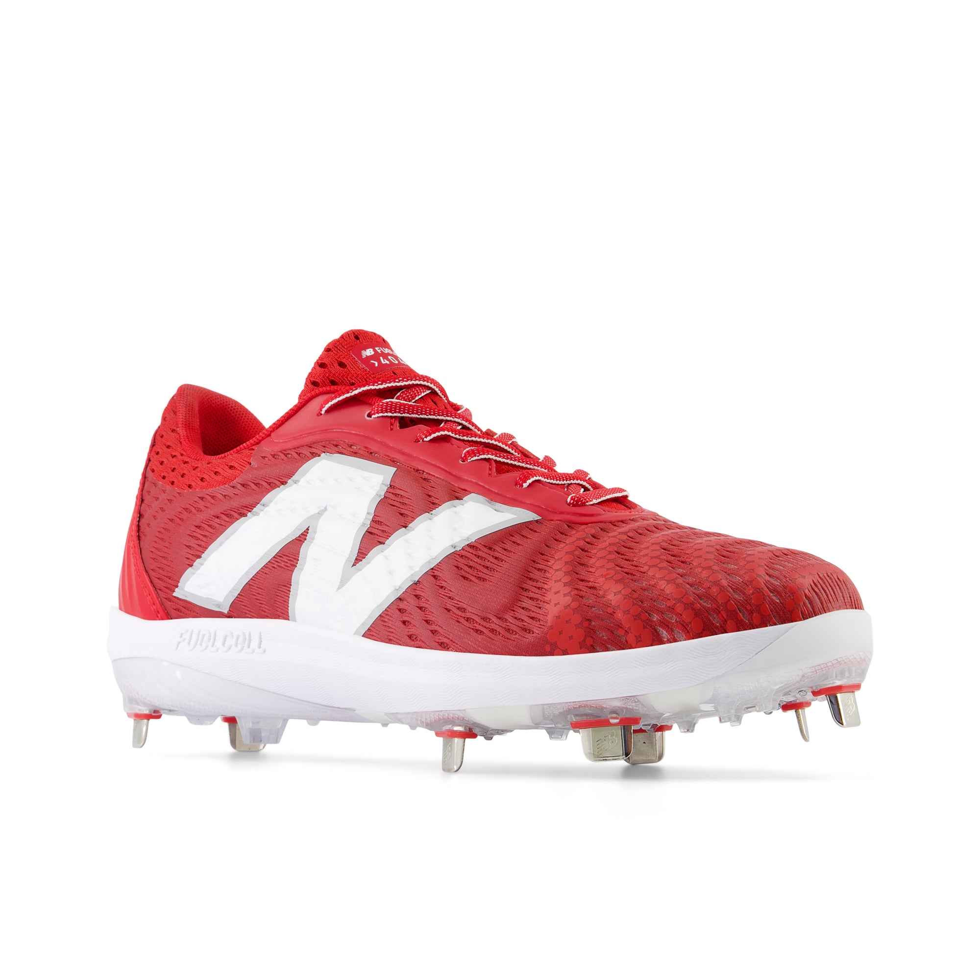 New Balance L4040TR7 Metal Cleats in Red