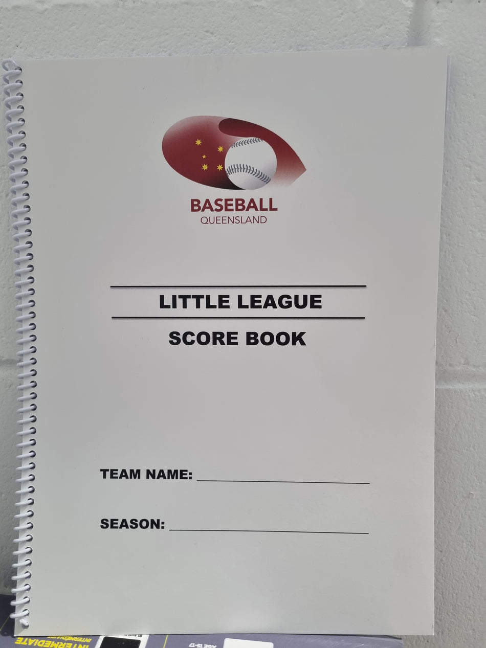 Baseball Queensland Official Baseball Score Book - Little League