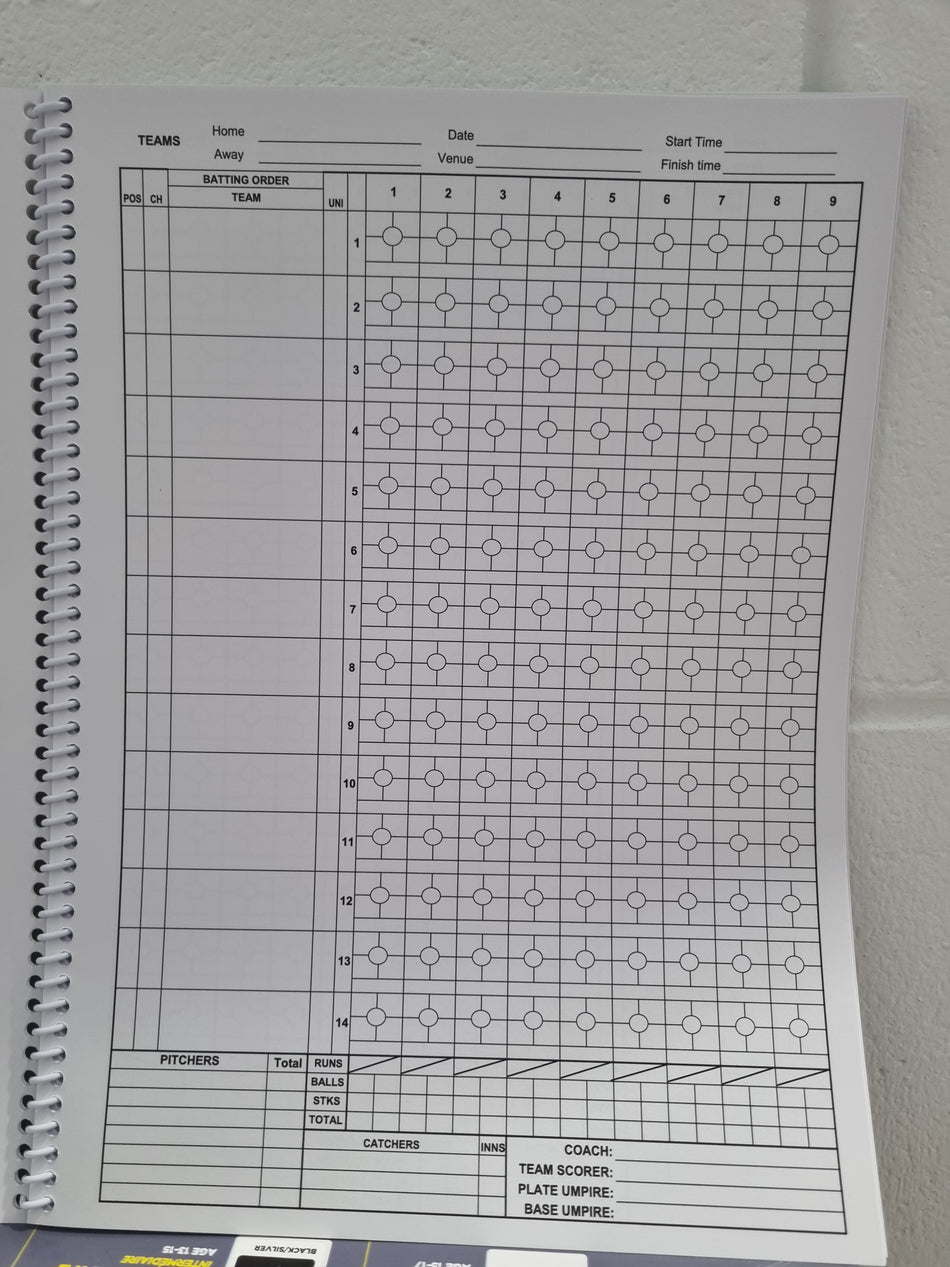 Baseball Queensland Official Baseball Score Book - Little League