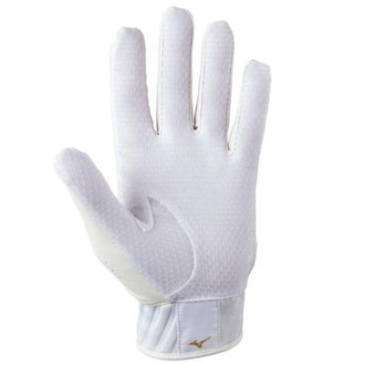 Mizuno-MVP Batting Gloves/White/Gold