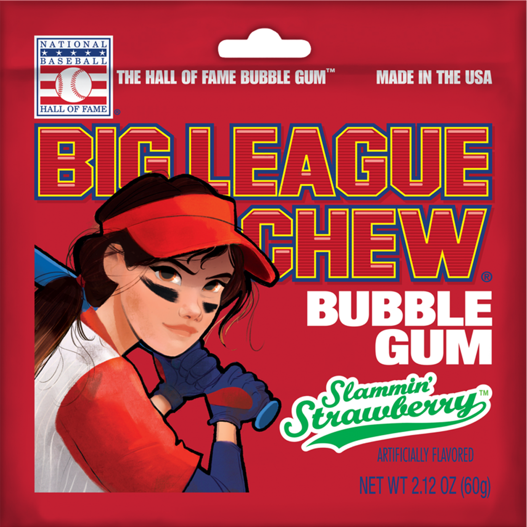 Big League Chew_Slammin' Strawberry_Base 2 Base Sports