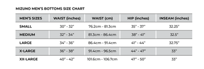 Mizuno Baseball Pants Size Chart_Base 2 Base Sports