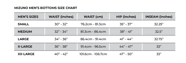 Nike mens baseball pants size chart sales